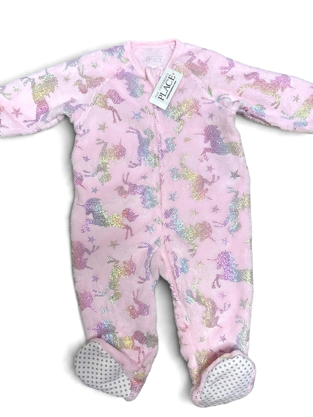 The Children's Place Pink Unicorn Footed Pajamas One-Piece